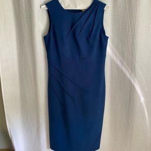 Calvin Klein Royal blue sheath dress with detailing